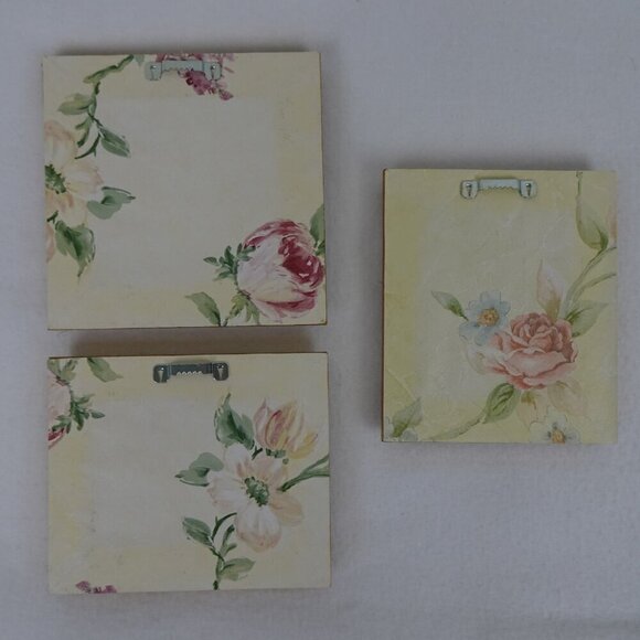 Cross Stitch Pictures Framed Floral Miniature Small Hand Made Vintage Lot of 3 - Picture 7 of 7